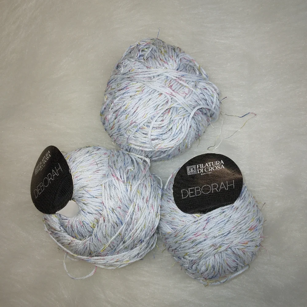 YARN Filatura Di Crosa Deborah yarn. 3 balls, 2 with tags, 1 without